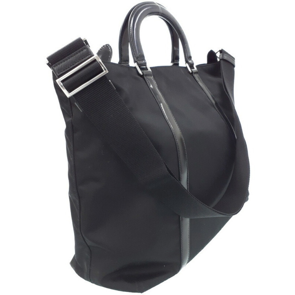 Prada Nylon Leather 2way Shoulder Bag Black - Picture 2 of 9